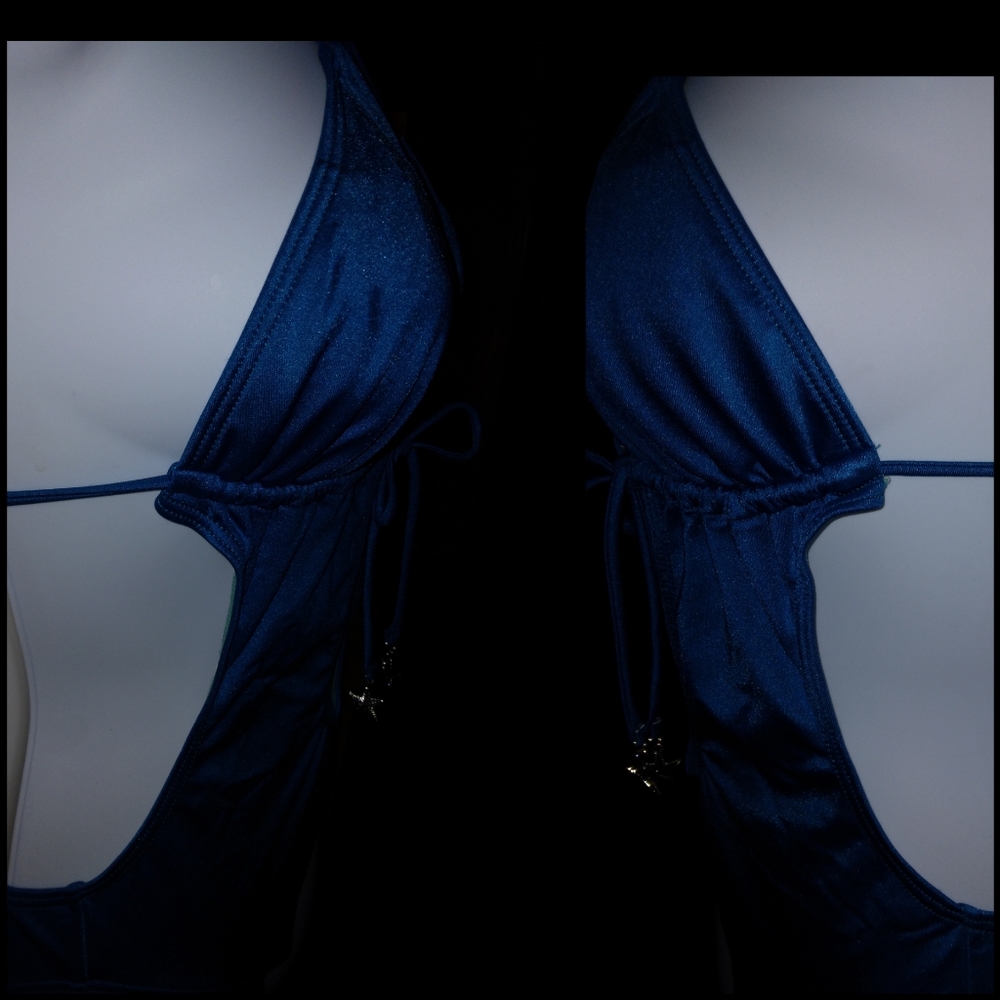 EUC Metallic Blue Billabong One Piece Cutout Swimsuit 🩱 - Picture 3 of 9